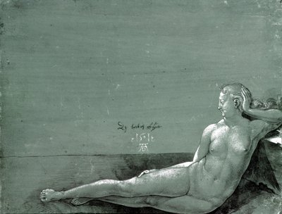 Reclining female nude by Albrecht Dürer